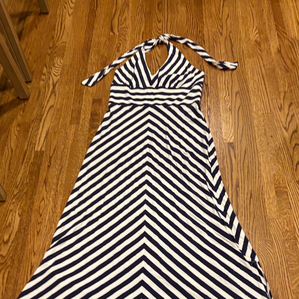 Striped Halter Banana Republic Maxi Dress